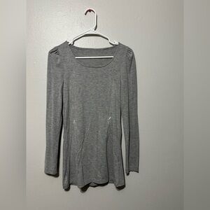 Gray Women's Long Sleeve Top